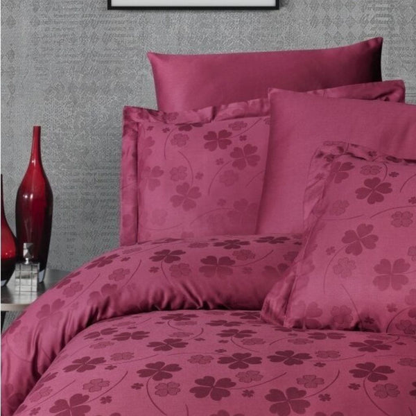 Patalynės komplektas "Clover Dark Red", 6 dalių, 200x220 cm