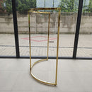 Metalinis pusapvalis auksinis stovas 1