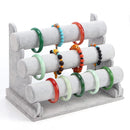 Pilkas trigubas apyrankių stendas 1