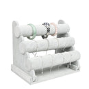 Pilkas trigubas apyrankių stendas