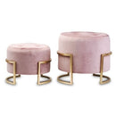 Rožinių pufų komplektas adevelo.lt