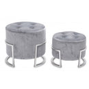 Pilkų pufų komplektas Naglim