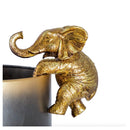 Vazono dekoracija auksinis drambliukas